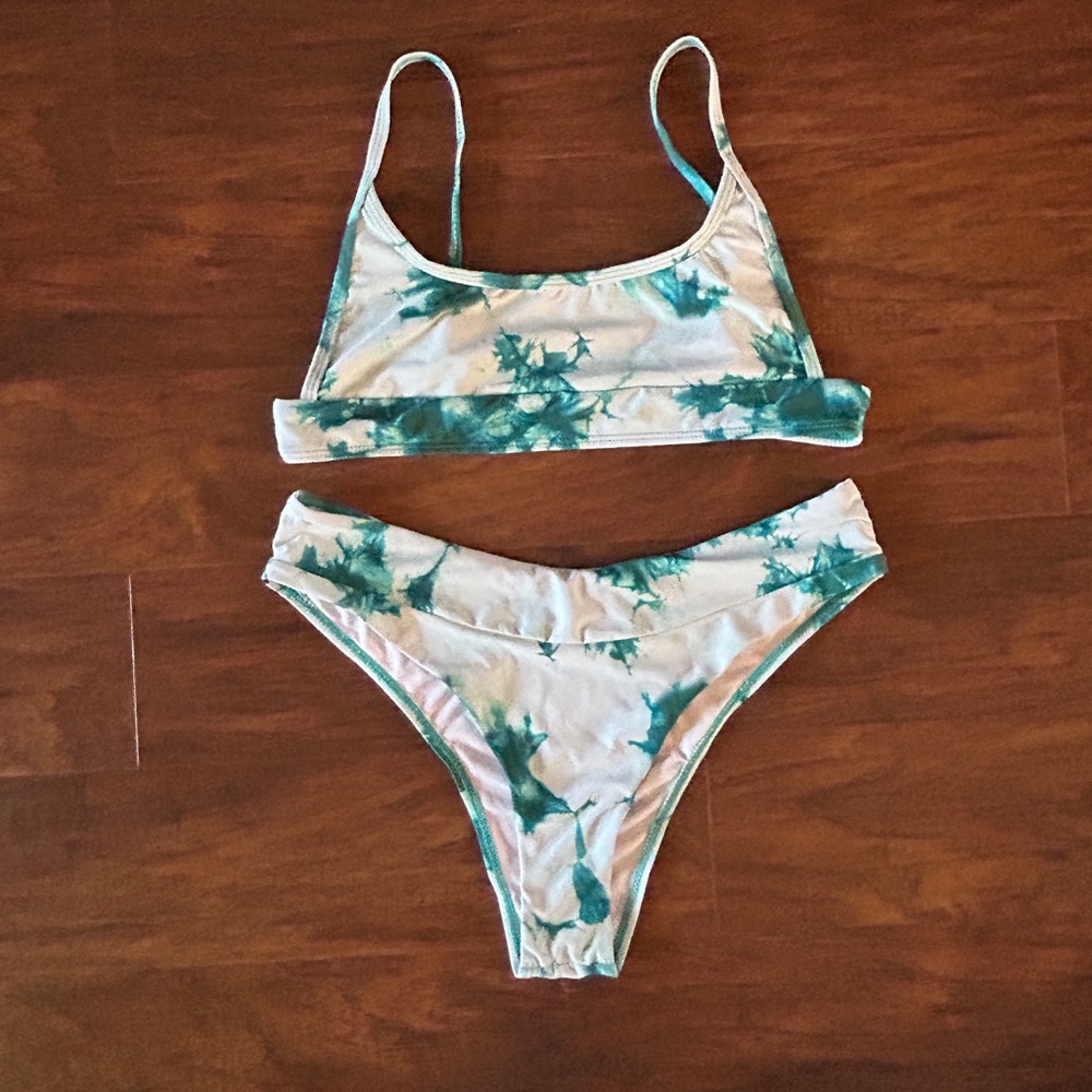 Teal Tie dye Bikini